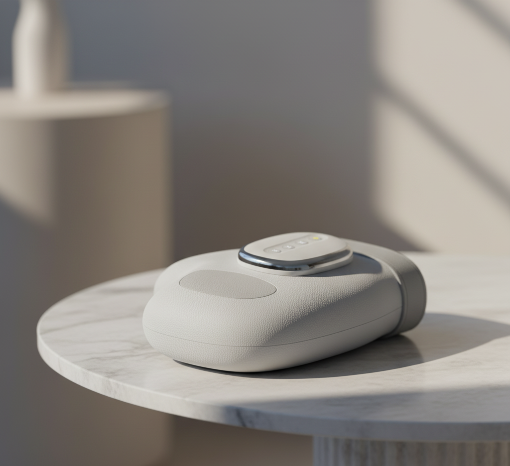 handheld massager kept on desk